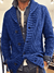 Women's Cardigan - Gebreid vest voor heren | Vintage design - Blauw - S - Zarandi Amsterdam