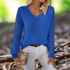 Sweaters - Gebreide Trui met V - hals – Comfortabel Design met Lange Mouwen - Blauw - S - Zarandi Amsterdam