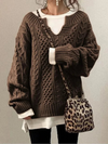 Gebreide sweater voor dames | Relaxte pasvorm 0