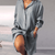Blouses - Gemini | Casual herenblouse van ademend linnen met knoopsluiting, borstzak en lange mouwen - Grijs - S - Zarandi Amsterdam