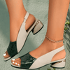 Sandalen - Genoveva | Trendy Instap Sandalen voor Dames – Comfortabel en Elegant - Groen - 36 - Zarandi Amsterdam