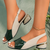 Genoveva | Trendy Instap Sandalen voor Dames – Comfortabel en Elegant | Groen