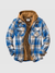Men's Jacket - Geruite jas voor heren | Relaxte pasvorm - Blauw - S - Zarandi Amsterdam