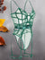 Women's Bodysuits - Groen kanten bodysuit met beugelondersteuning en verstelbare bandjes - Smaragdgroen - S - Zarandi Amsterdam