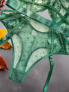 Women's Bodysuits - Groen kanten bodysuit met beugelondersteuning en verstelbare bandjes - Smaragdgroen - S - Zarandi Amsterdam