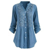 ModeParisienne® Casey - Camicia allungata con maniche a sbuffo da donna