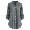 ModeParisienne® Casey - Camicia allungata con maniche a sbuffo da donna