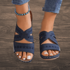 Casual Summer Wear - Heidi | Orthopedische sandalen dames met ademend ontwerp en extra brede hielzool - Blauw - 36 - Zarandi Amsterdam
