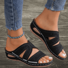 Casual Summer Wear - Heidi | Orthopedische sandalen dames met ademend ontwerp en extra brede hielzool - Zwart - 36 - Zarandi Amsterdam