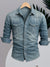 Men's shirt - Heren Denim Overhemd met Lange Mouwen van Duurzaam Katoen voor Casual Wear - Lichtblauw - S - Zarandi Amsterdam