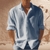 Heren Casual Overhemden - Heren Overhemd van Katoenmix – Casual Fit en Zomers Design - Blauw - S - Zarandi Amsterdam