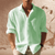 Heren Casual Overhemden - Heren Overhemd van Katoenmix – Casual Fit en Zomers Design - Groen - S - Zarandi Amsterdam