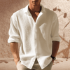 Heren Casual Overhemden - Heren Overhemd van Katoenmix – Casual Fit en Zomers Design - Khaki - S - Zarandi Amsterdam