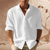 Heren Casual Overhemden - Heren Overhemd van Katoenmix – Casual Fit en Zomers Design - Wit - S - Zarandi Amsterdam