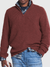 Men's Jacket - Heren sweatshirt met halve rits | Casual pasvorm - Rood - S - Zarandi Amsterdam