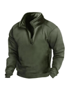 Men's Jacket - Heren sweatshirt met halve rits | Winterpasvorm - Groen - S - Zarandi Amsterdam