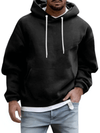 Men's Jacket - Herenhoodie, verstelbare capuchon | Kangoeroezak - Zwart - M - Zarandi Amsterdam