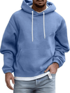 Men's Jacket - Herenhoodie, verstelbare capuchon | Kangoeroezak - Blauw - M - Zarandi Amsterdam