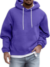 Men's Jacket - Herenhoodie, verstelbare capuchon | Kangoeroezak - Violet - M - Zarandi Amsterdam