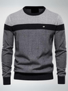 Men's Sweater - Herentrui, casual pasvorm | ademend - Donkergrijs - M - Zarandi Amsterdam