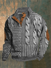 Men's Jacket - Herentrui, structuurbreisel | Winter - Lichtgrijs - S - Zarandi Amsterdam