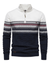 Men's Sweater - Herentrui met halve rits | Normale pasvorm - Wit - S - Zarandi Amsterdam