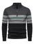 Men's Sweater - Herentrui met halve rits | Normale pasvorm - Donkergrijs - S - Zarandi Amsterdam