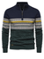Men's Sweater - Herentrui met halve rits | Normale pasvorm - Marineblauw - S - Zarandi Amsterdam