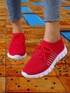 Women's shoes - Het mesh wandelende sneakers van dames ademen comfort voor dagelijks gebruik - Rood - 35 - Zarandi Amsterdam