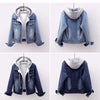 ModeParisienne® Fenna - Giacca di jeans con cappuccio per donna