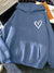 ModeParisienne®  Elvyra | Schattige Hoodie Met Hart Print Voor Dames
