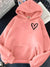 ModeParisienne®  Elvyra | Schattige Hoodie Met Hart Print Voor Dames