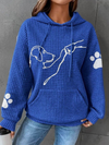 Hoodie met hondenprint voor dames | Lange mouwen 0