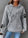 Hoodie met hondenprint voor dames | Lange mouwen 2