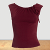 Blouses en Overhemden - Idonea | Vrouwelijke Blouse zonder Mouwen met Asymmetrische Riem en Subtiele Knopen - S - Zarandi Amsterdam