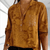 Blouses - Jacinta | Comfortabele Dames Top met V - hals, Kraag en Oprolbare Mouwen - Bruin - S - Zarandi Amsterdam