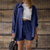Dames Sets - Jassmine | Comfortabele 2 - delige dames set van ademende stof voor warm weer, mouwloos, losse pasvorm - Blauw - S - Zarandi Amsterdam
