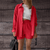 Dames Sets - Jassmine | Comfortabele 2 - delige dames set van ademende stof voor warm weer, mouwloos, losse pasvorm - Rood - S - Zarandi Amsterdam