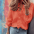 Summer Trend Outfits - Jaya | Stijlvol Blouse dames met ruches en ballonmouwen van zachte ademende stof - Oranje - S - Zarandi Amsterdam