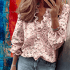 Summer Trend Outfits - Jaya | Stijlvol Blouse dames met ruches en ballonmouwen van zachte ademende stof - Roze - S - Zarandi Amsterdam