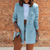 casual summer wear - Jelenika | Slim Fit Blazer met Tijdloze Elegante Zomerse Uitstraling - Blauw - S - Zarandi Amsterdam