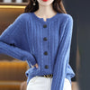 ModeParisienne® Regina - Gilet in lana spessa con bottoni per donna