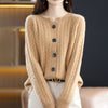 ModeParisienne® Regina - Gilet in lana spessa con bottoni per donna