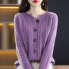 ModeParisienne® Regina - Gilet in lana spessa con bottoni per donna