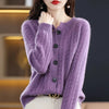 ModeParisienne® Regina - Gilet in lana spessa con bottoni per donna