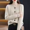 ModeParisienne® Regina - Gilet in lana spessa con bottoni per donna