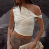 Blouses & Hemden - Karlotta | Elegante asymmetrische wikkeltop van elastisch materiaal voor dames - S - Zarandi Amsterdam
