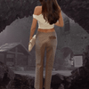 Blouses & Hemden - Karlotta | Elegante asymmetrische wikkeltop van elastisch materiaal voor dames - S - Zarandi Amsterdam