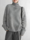Women's Sweater - Kasjmiertrui voor dames | Klassieke coltrui - Beige - S - Zarandi Amsterdam