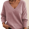 Women's Sweater - Kasjmiertrui voor dames | V - halsontwerp - Roze - S - Zarandi Amsterdam